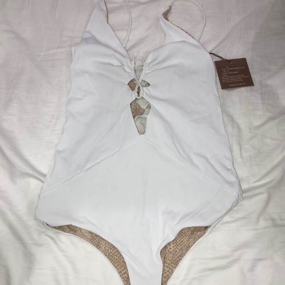acacia swimwear Other - White Kokomo ribbed one piece acacia NWT rare